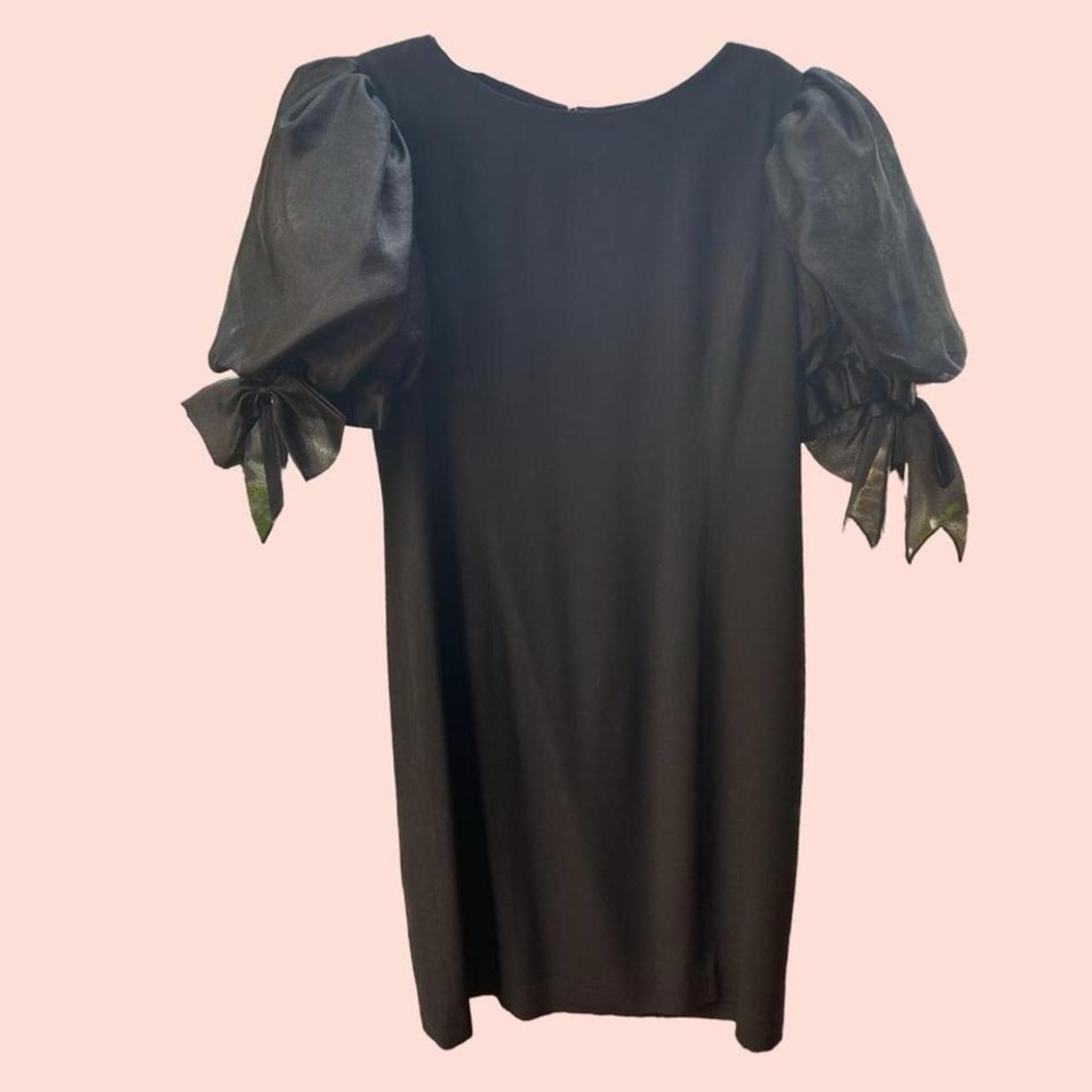 vintage 80s bow sleeve dress